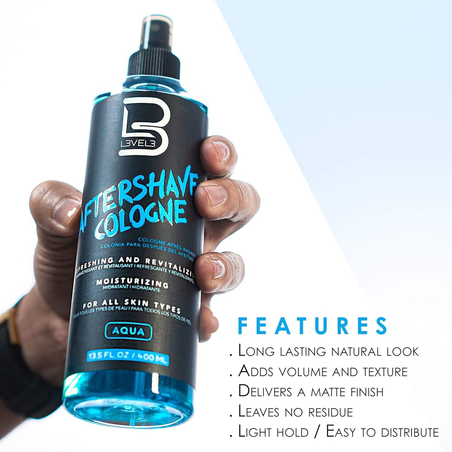 Level 3 after Shave Spray Cologne - Softens Skin - Refreshes and Relieves Face and Skin - Moisturizing Formula Level Three after Shaving 13.5 Floz/ 400Ml
