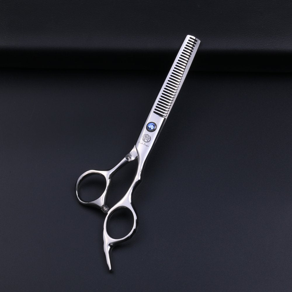 Professional 6.0 Inch Double Teeth Barber Hair Thinning Scissor/Shear Set- Perfect for Hair Stylist or Home Use