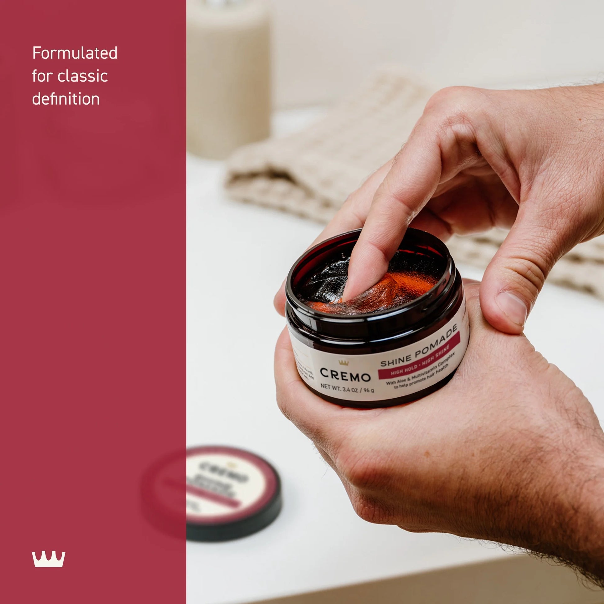 Barber Grade Hair Styling Shine Pomade for Men, High Hold, High Shine 3.4 Oz