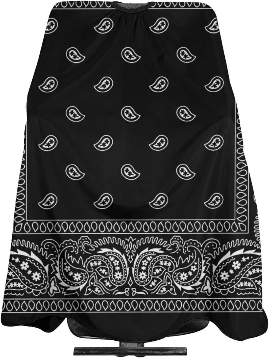 Barber Cape for Men Hair Cutting,Black Paisley Cool Cape Designer,Professional Barber Supply Capes
