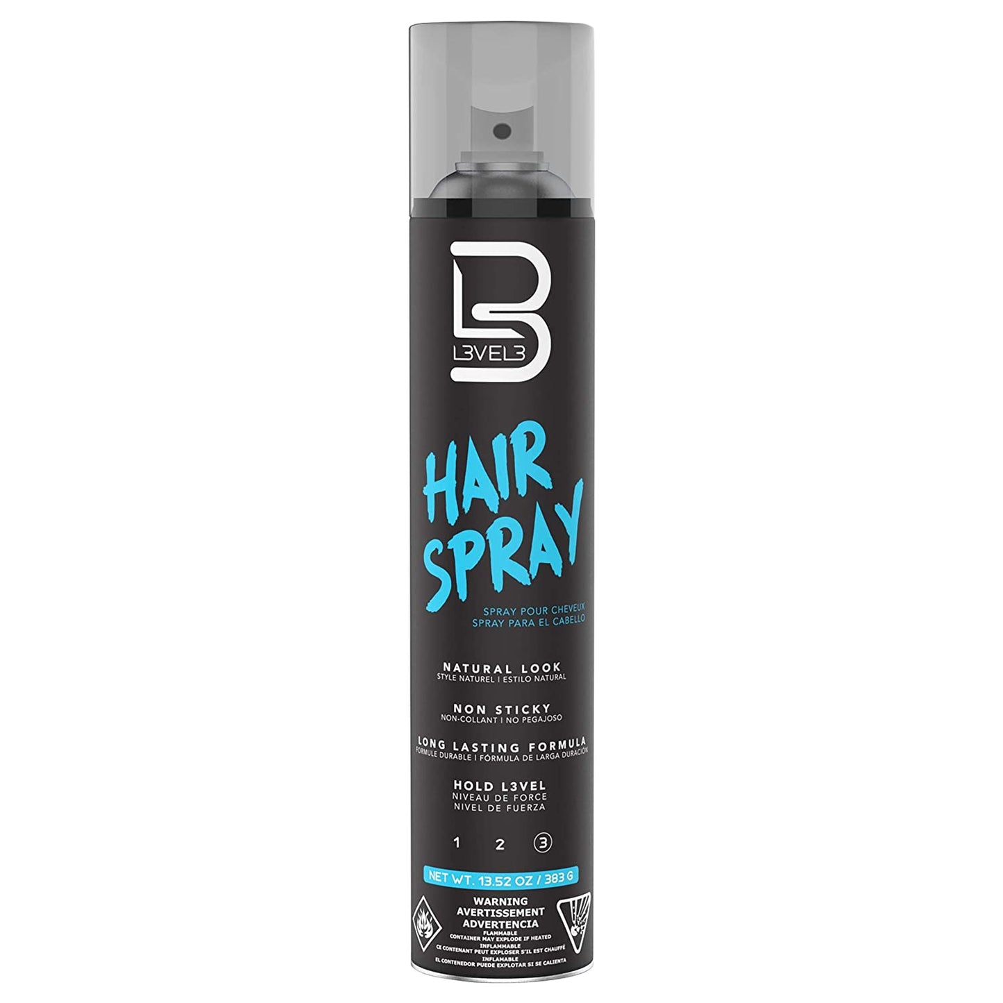 Level 3 Hair Spray - Long Lasting and Strong Hold - Great for Men and Women - Level Three - Suitable for All Hair Types (Hair Spray, 12.95 Fl Oz (Pack of 1)