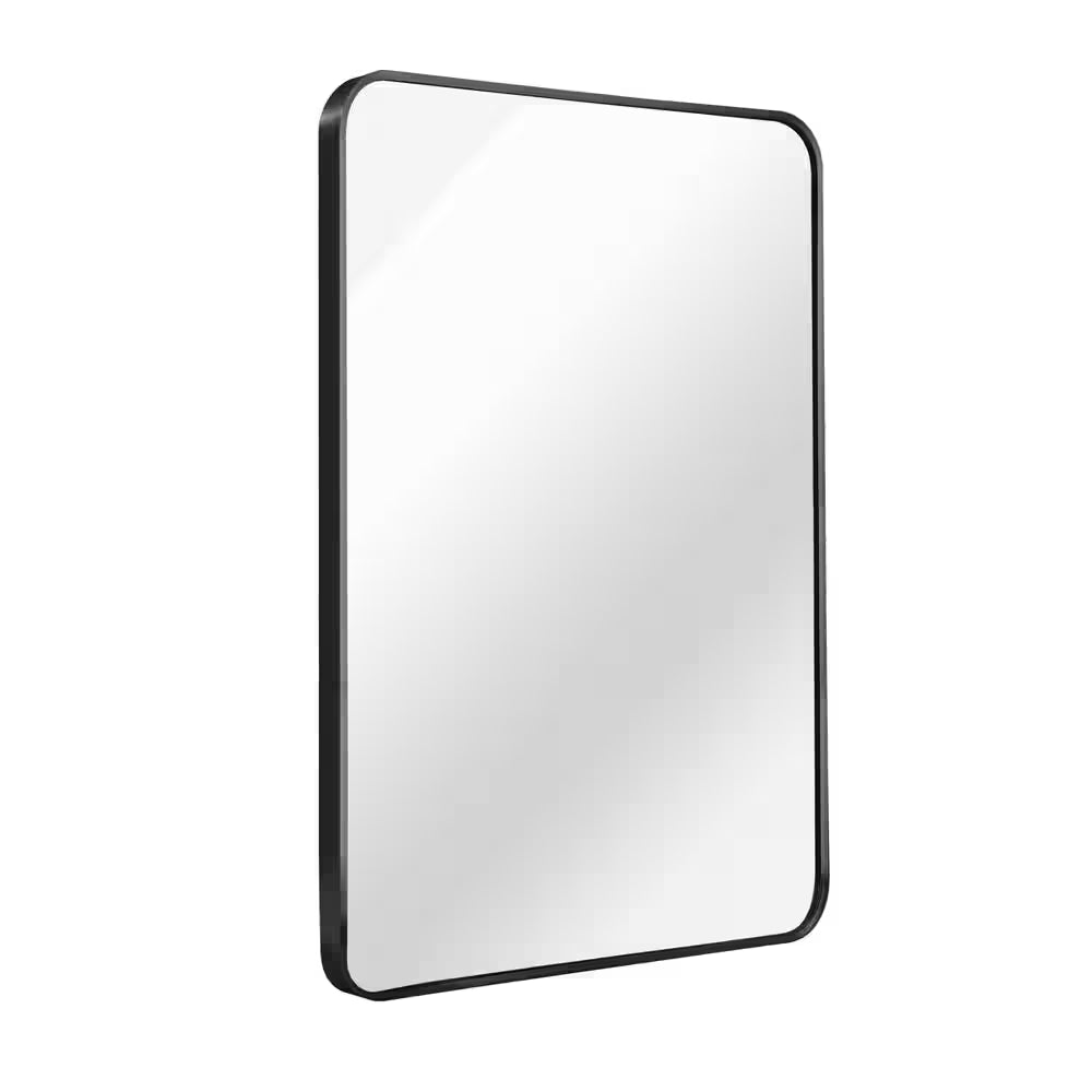 Ta. 22 In. W X 30 In. H Black Rectangle Framed Mirror