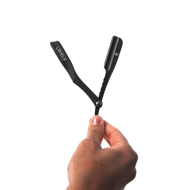 Milly Razor - Fast and East to Assemble - Excellent Grip and Control - Straight Razor Holder- Level Three Razor Holder Black