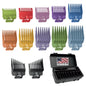 14 Piece Wahl Clipper Hair Trimmer Guard Kit with Organizer Color Pro Guards