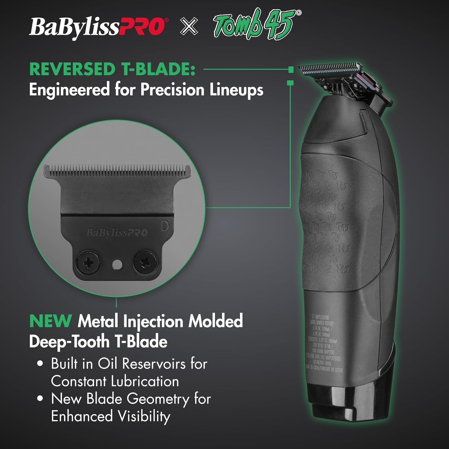 X Tomb45 Wireless-Charging Hair Trimmer for Men