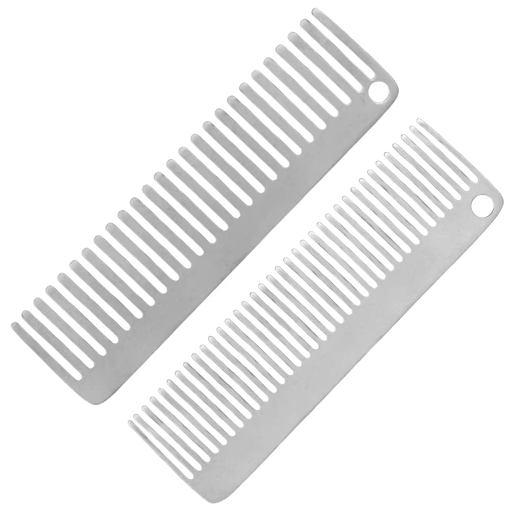 Titanium Comb Heat-Resistant Portable Camping Comb Pocket Titanium Comb Small Lightweight Comb Camping Accessories