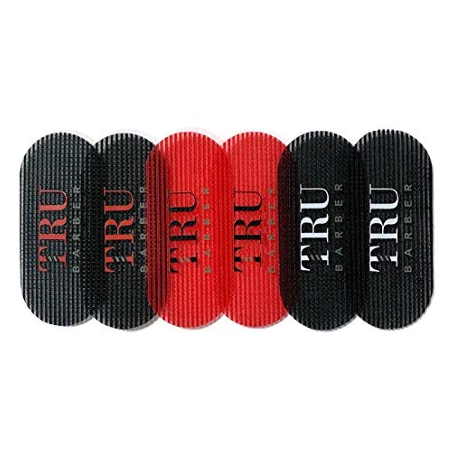 HAIR GRIPPERS ® 3 COLORS BUNDLE PACK 6 PCS for Men and Women - Salon and Barber, Hair Clips for Styling, Hair Holder Grips (Black/Red/Black)