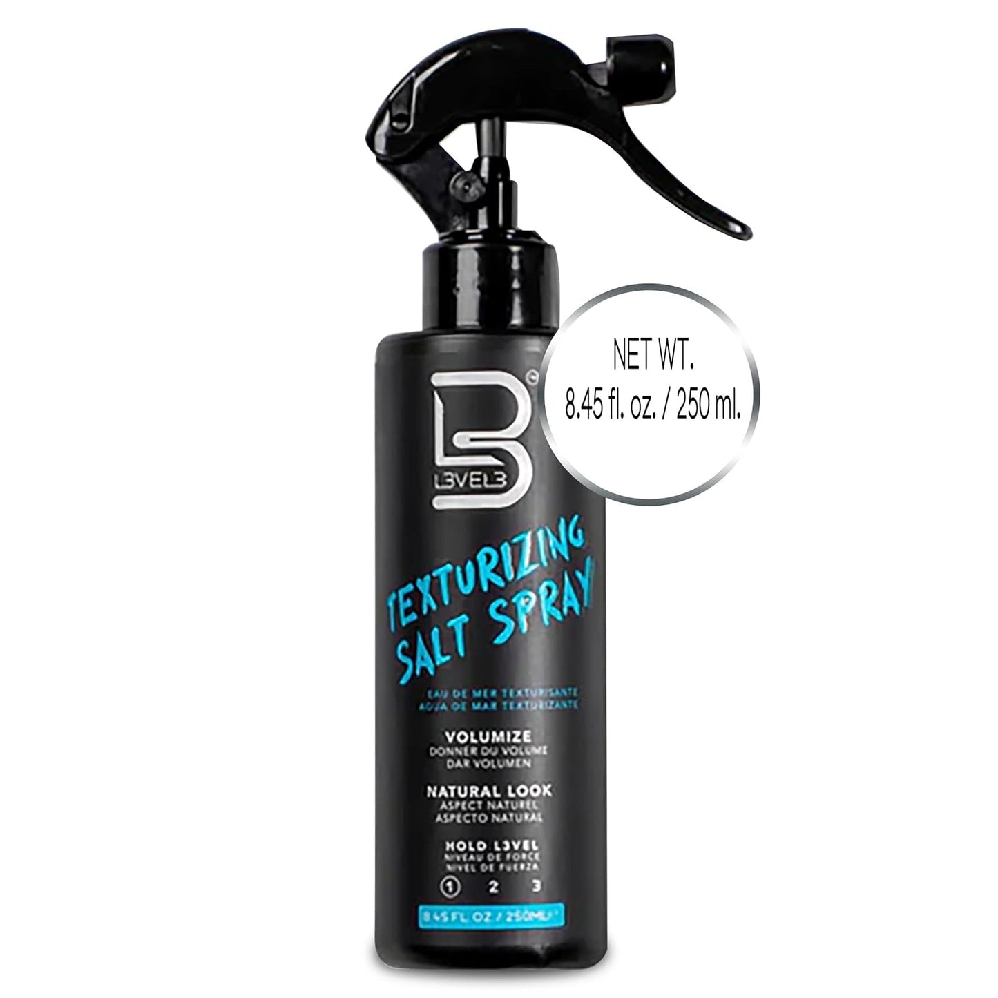 Level 3 Sea Salt Texturizing Spray - Creates Beachy Waves and Texture - Casual Hair Finish (8.45 Fl Oz)