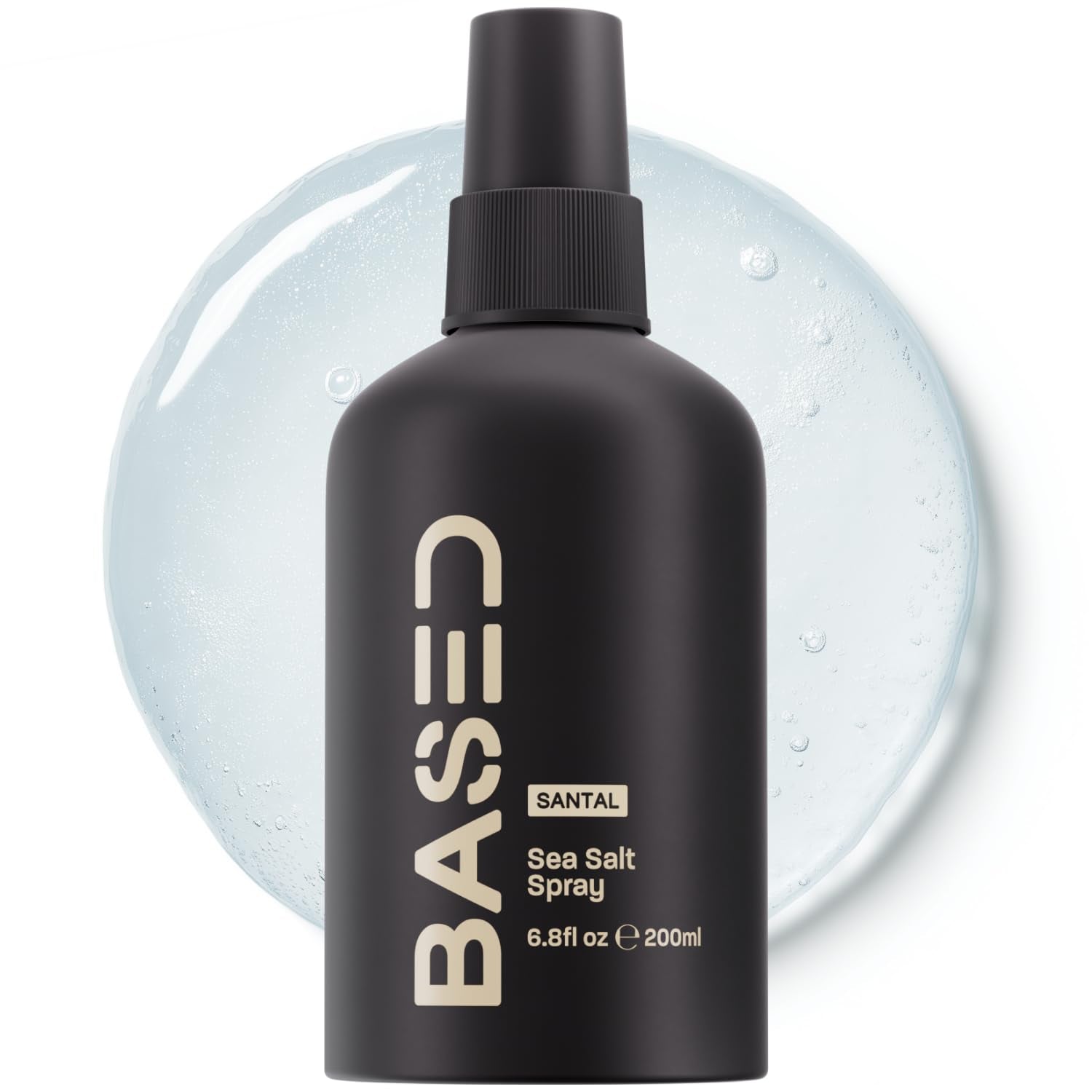 BASED Sea Salt Spray, Natural Finish Sea Salt Spray for Hair, Volumizes & Texturizes, Infused with Kelp & Vitamin B5, Light & Non-Greasy, Paraben, Sulfate, Phthalate Free, 6.8 Oz (Pack of 1)