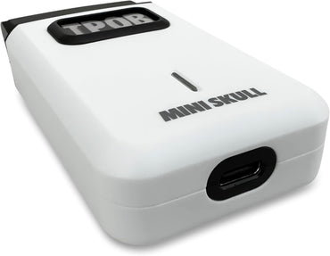 Mini Skull Single Shaver Compact Design That Can Fit in Your Pocket with a Turbo Charged Motor, Perfect for Both Professional and At-Home Use (White)