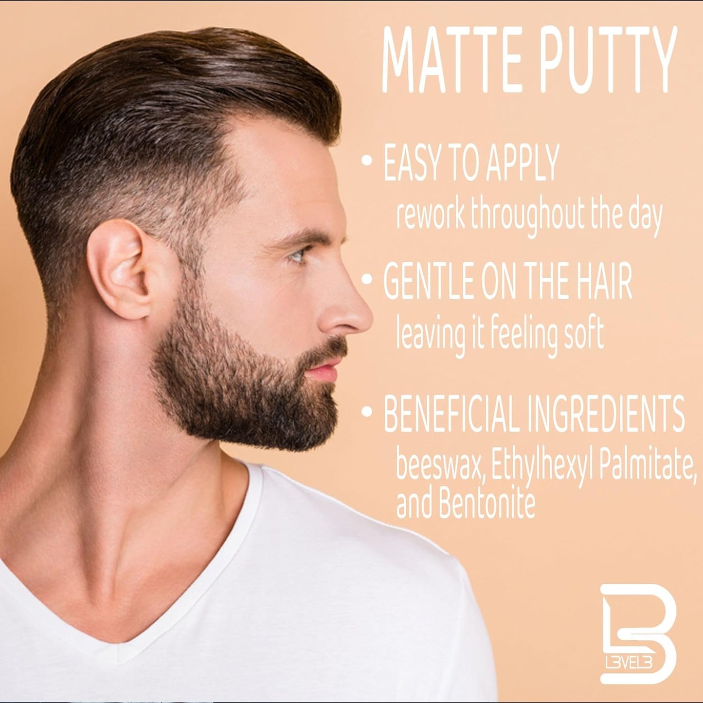 Level 3 Matte Putty - Grooming Hair Product for Women and Men - Hair Texturizing Putty with Matte Finish (3.5 Ounce (Pack of 1))