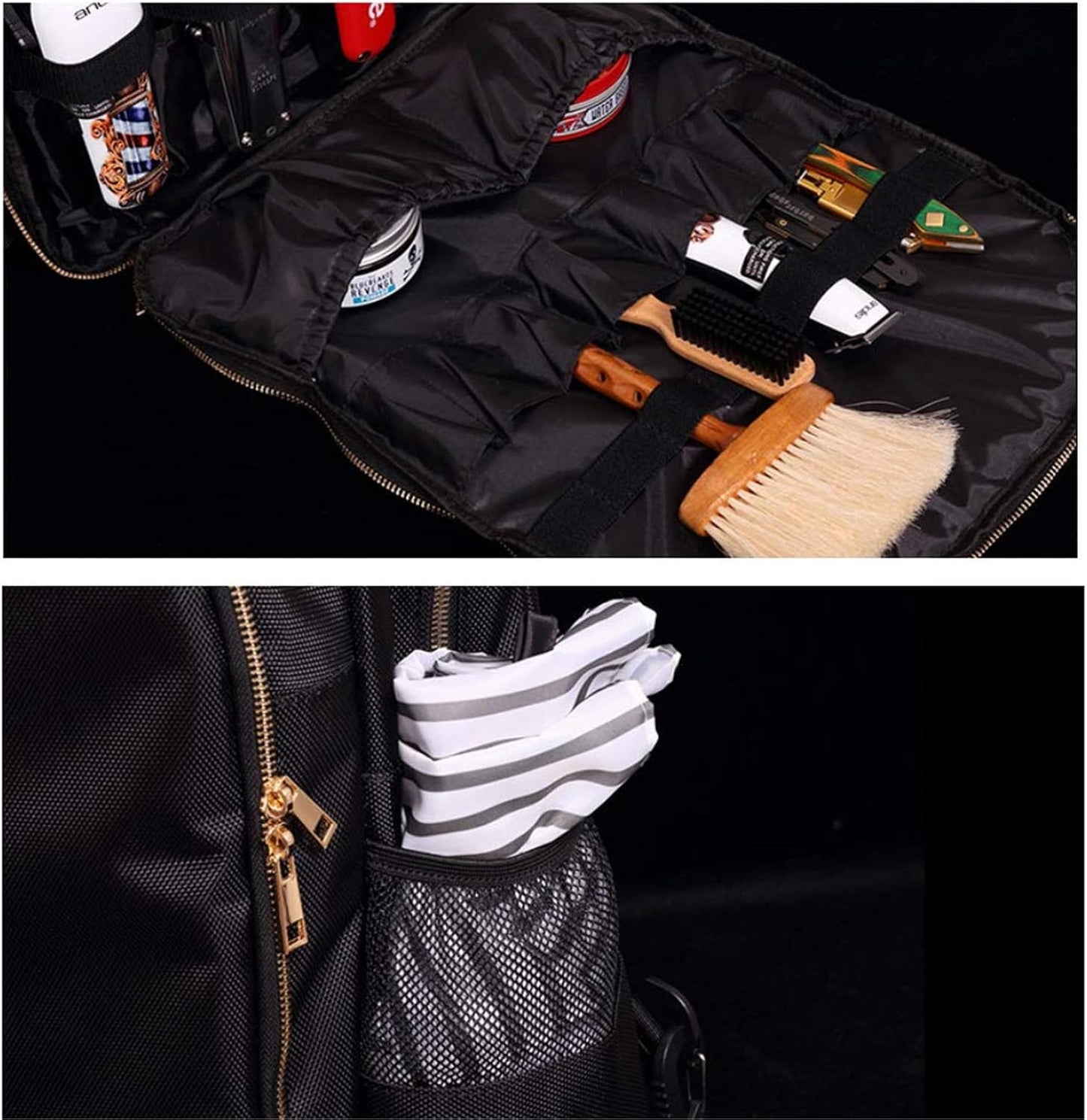 Barber Supplies Bag Organizer for Clippers and Supplies, Portable Clipper Bags and Cases for Men, Cosmetology Bag Hairstylist Clipper Backpack for Barber Accessories Essentials Stuff