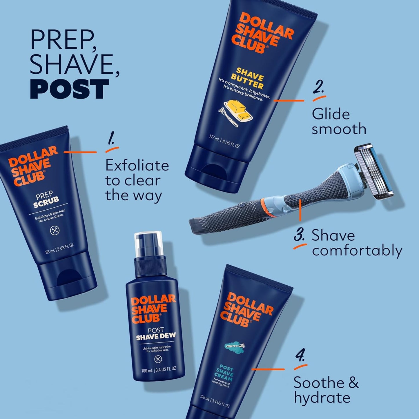 | Post Shave Dew 3.4 Ounce (2 Pack) | Moisturizing Shaving Gel for Sensitive Skin
