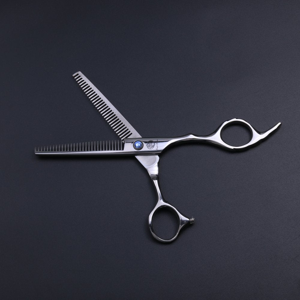 Professional 6.0 Inch Double Teeth Barber Hair Thinning Scissor/Shear Set- Perfect for Hair Stylist or Home Use
