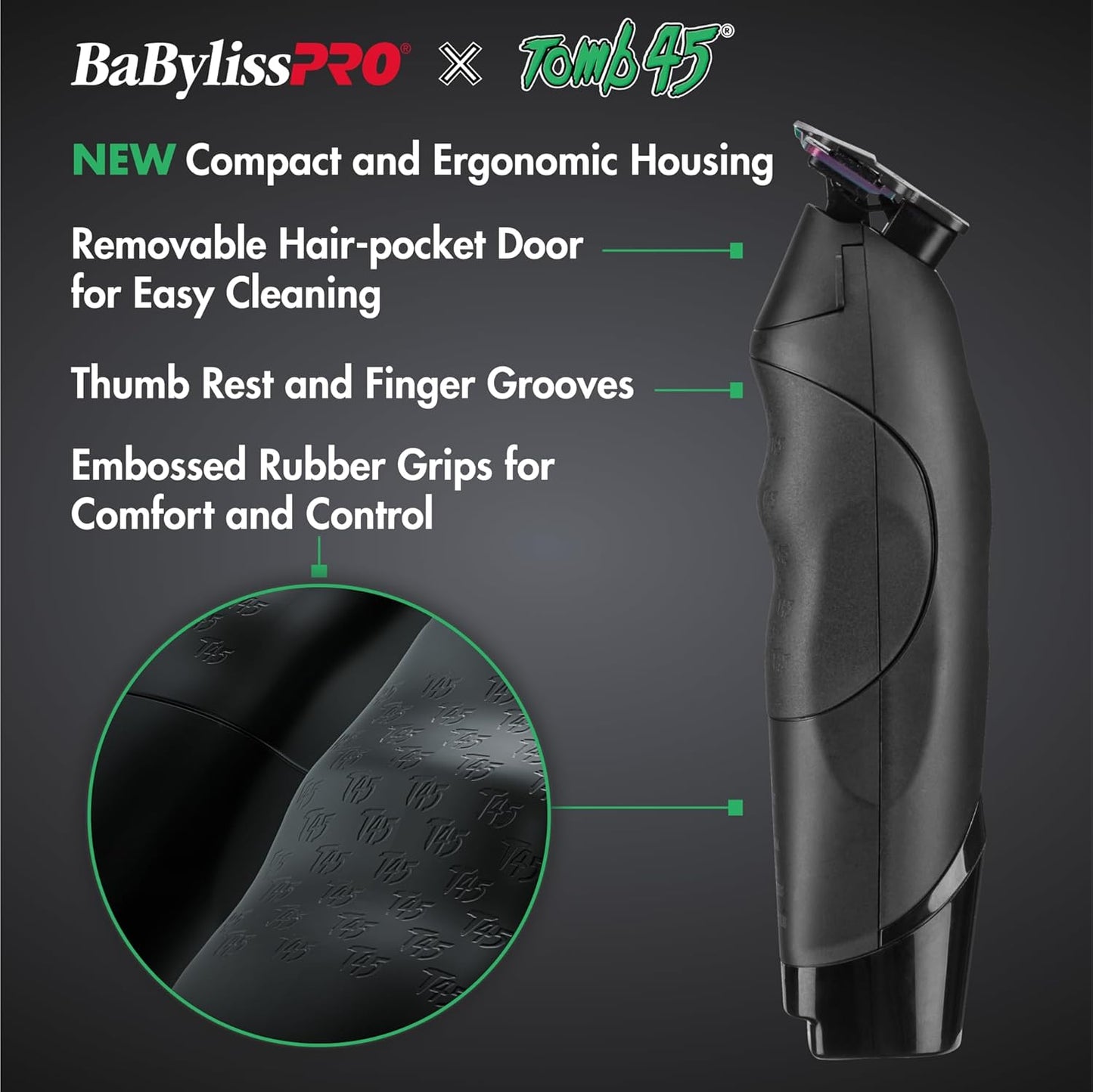 X Tomb45 Wireless-Charging Hair Trimmer for Men