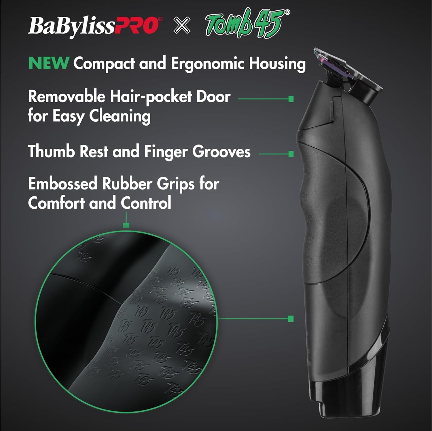 X Tomb45 Wireless-Charging Hair Trimmer for Men