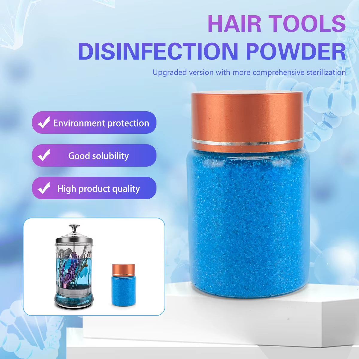 Hairdressing Tools Disinfection Powder Professional Barbershop Comb Clipper Scissors Hairpins Sanitiser Salon Barber Accessories