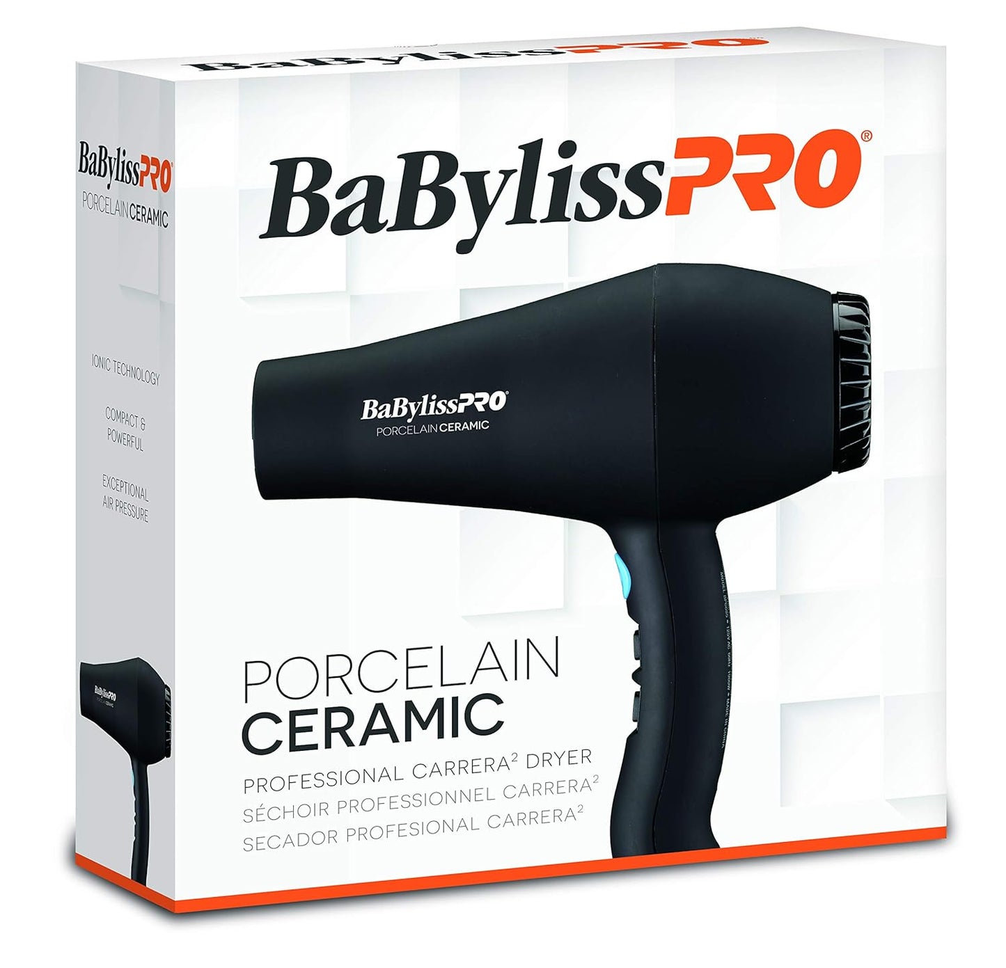 Porcelain Ceramic Carrera Professional Hair Dryer