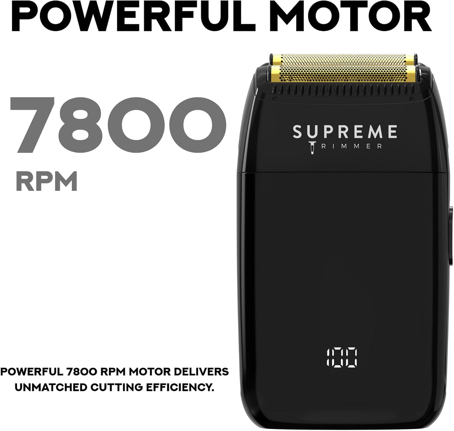 Crunch Lite STF600 | Professional Double Foil Shaver for Men | Cordless & Corded, 60 Min Runtime, Hidden LED Display | Barber Face & Head Finishing Razor