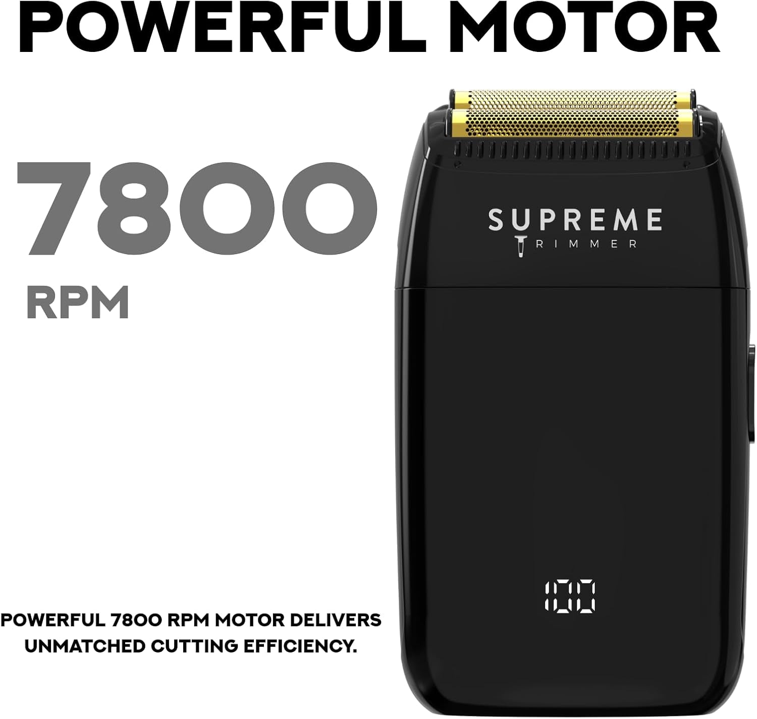 Crunch Lite STF600 | Professional Double Foil Shaver for Men | Cordless & Corded, 60 Min Runtime, Hidden LED Display | Barber Face & Head Finishing Razor