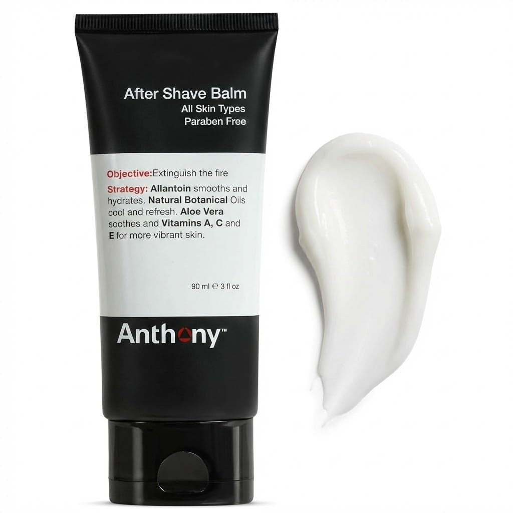 after Shave Balm for Men, Cooling & Hydrating Lotion with Vitamins A, C & E, Aloe Vera & Botanical Extracts, 3 Fl Oz, Aftershave Soothes, Moisturizes & Nourishes Skin, Reduces Razor Burn