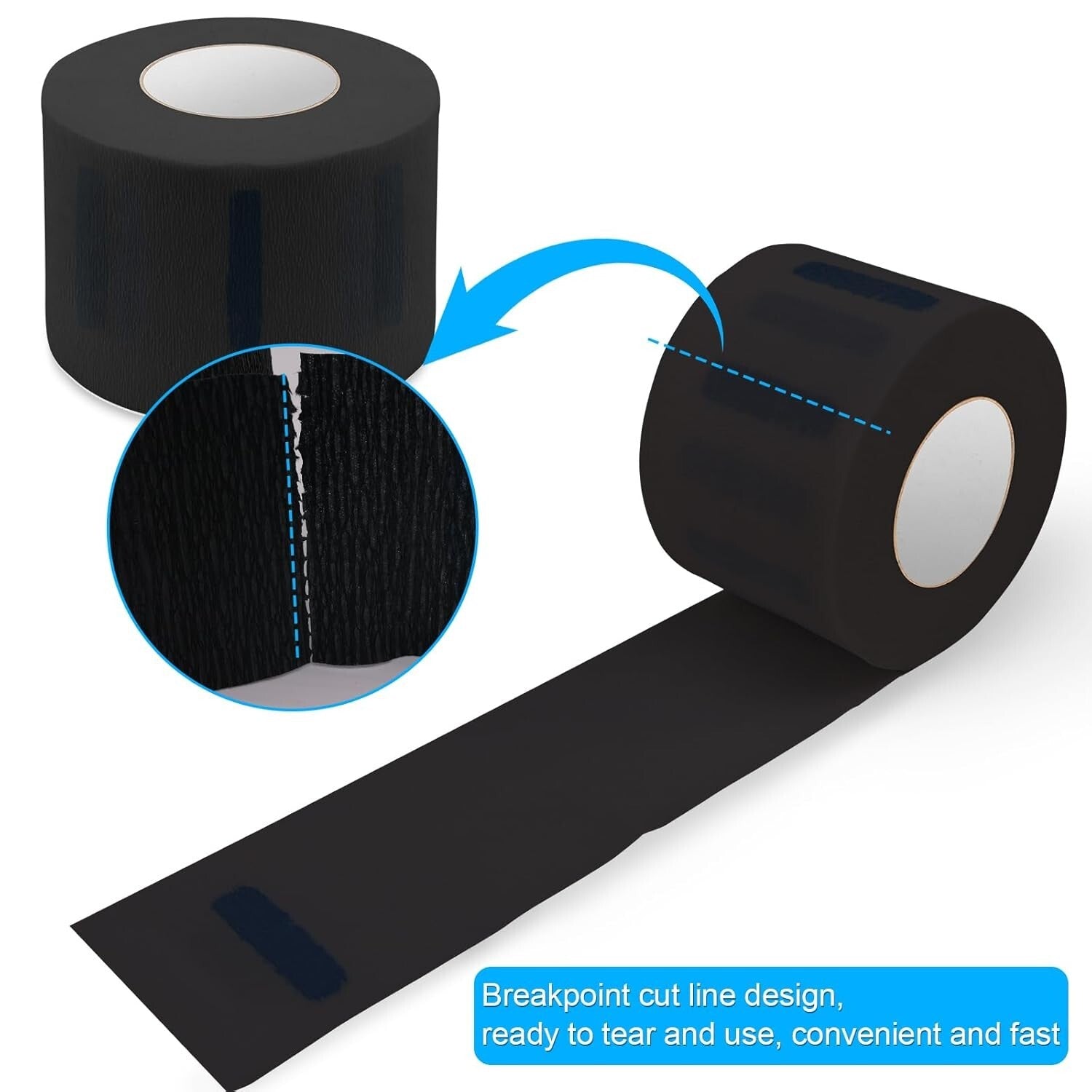 500 Pack Barber Neck Strips Neckbands Paper Roll, Barbershop Supplies, 2.5X11"