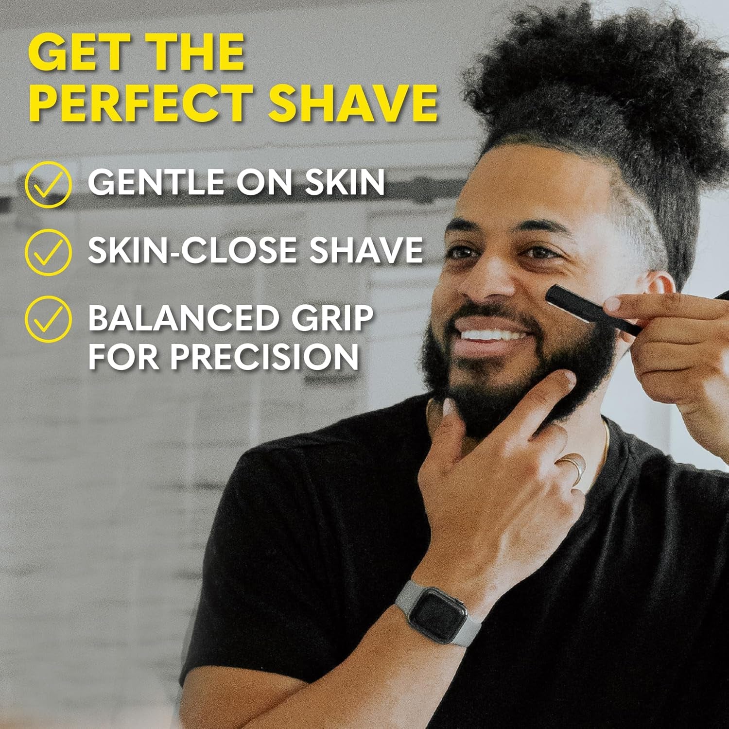Straight Razor for Men - Navajas Para Barbero - Barber Straight Edge Razor Kit - Premium Single Derby Blade Cutthroat with 10 Replaceable Stainless Steel Blades & Leather Case