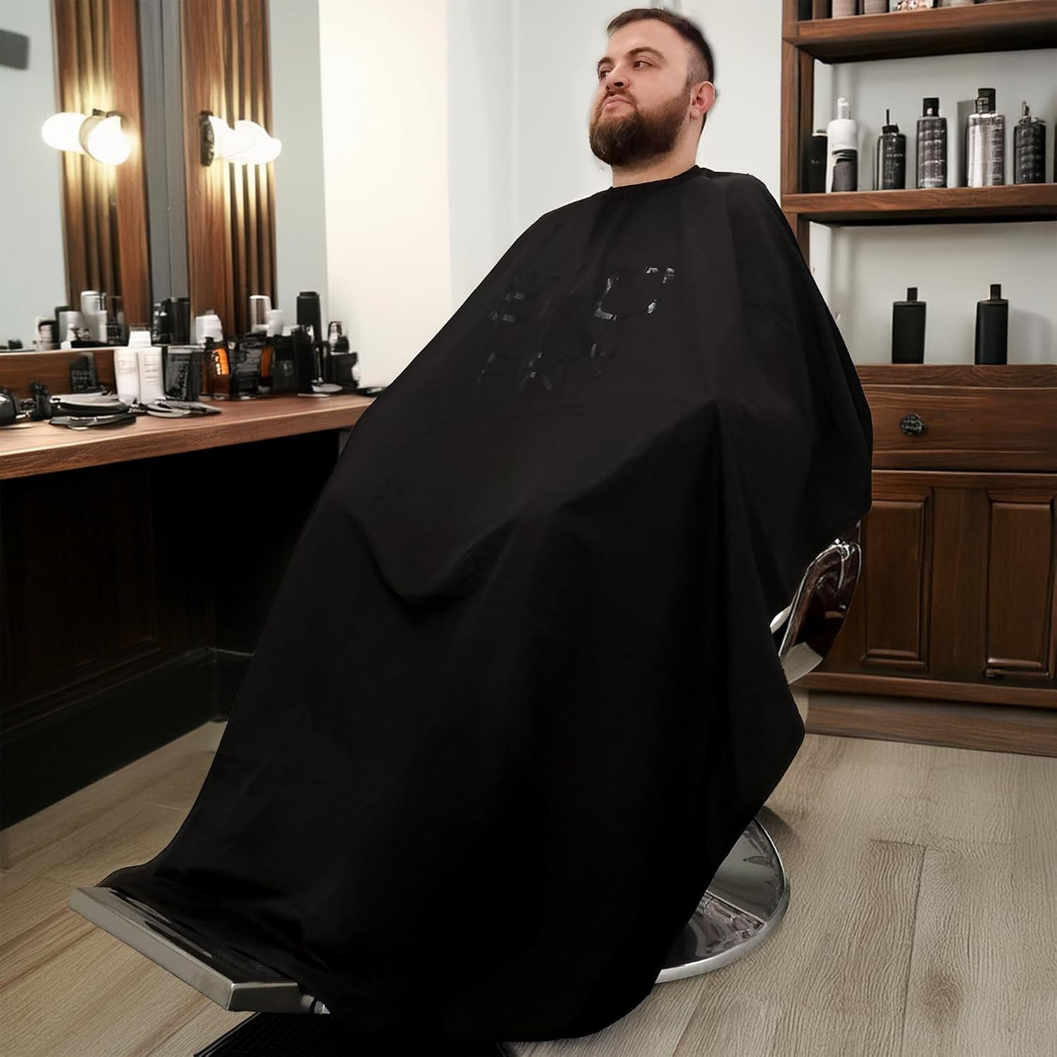 Professional Barber Water Resistant Hair Cutting Cape One Size