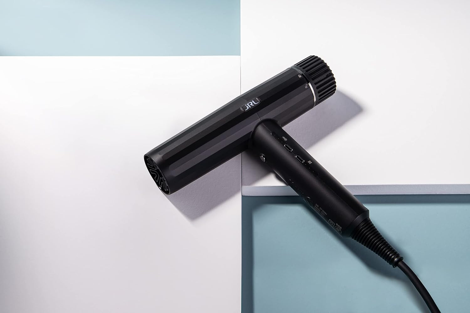 JRL Forte Pro Dryer - Professional Hair Blow Dryer with Diffuser W/Ionic Generator to Help Reduce Drying Time, Frizz and Static - Fast Hair Dryer W/ 3 Temperature Settings and Speed Settings (Black)