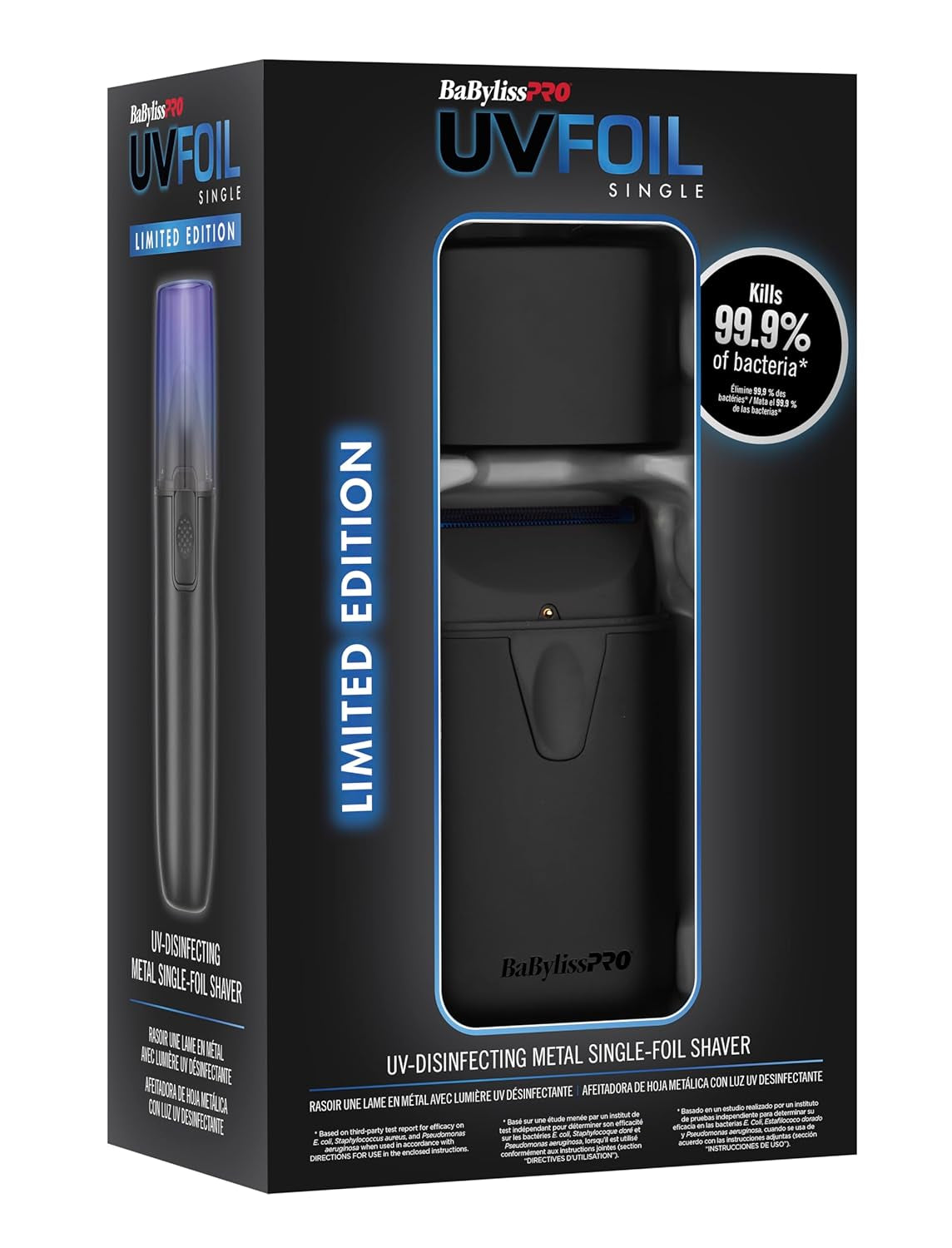 UVFOIL Uv-Disinfecting Metal Single-Foil Shavers