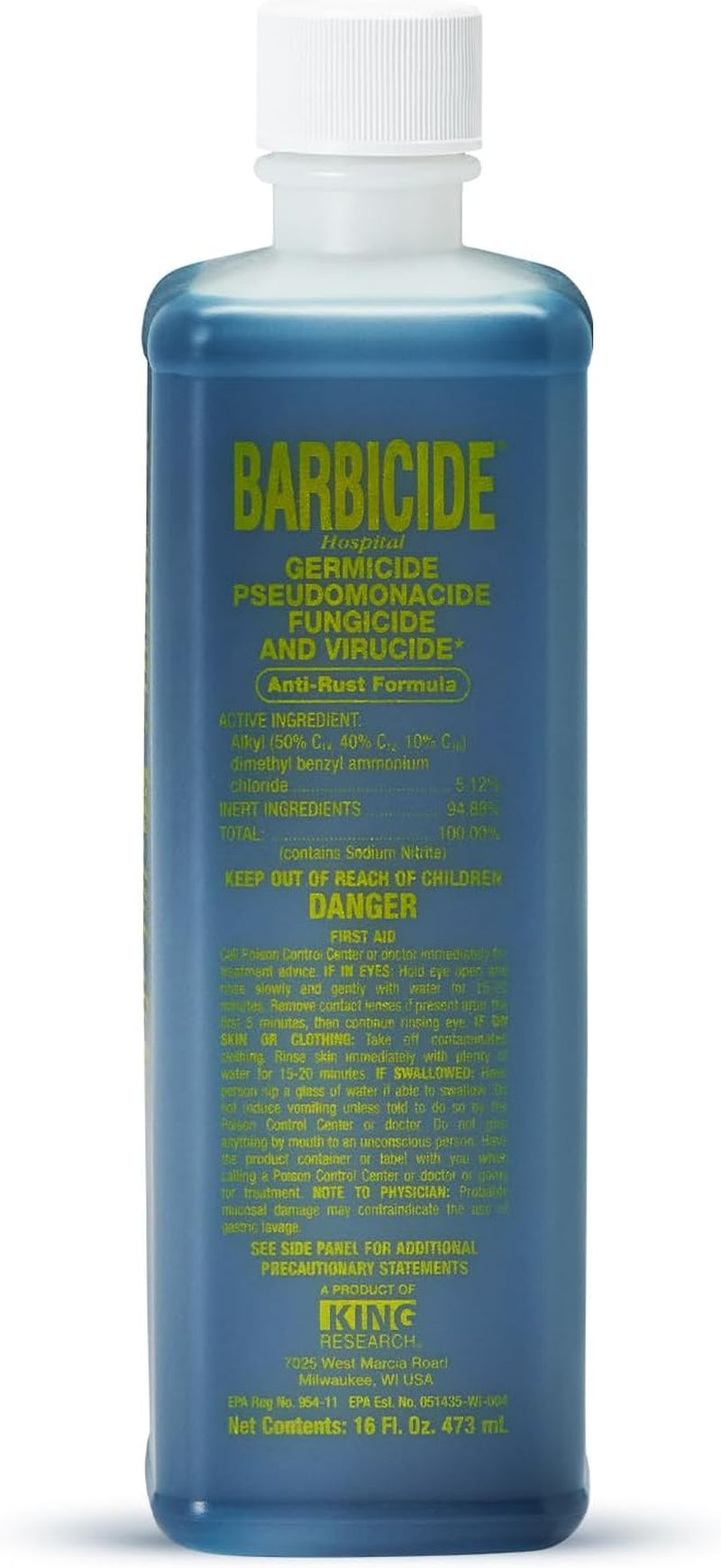 Disinfectant Concentrate – Pint (16 Fl Oz) | Epa-Registered, Hospital-Grade Germicide for Salons & Barbershops | Anti-Rust Solution for Shears, Combs & Professional Tools