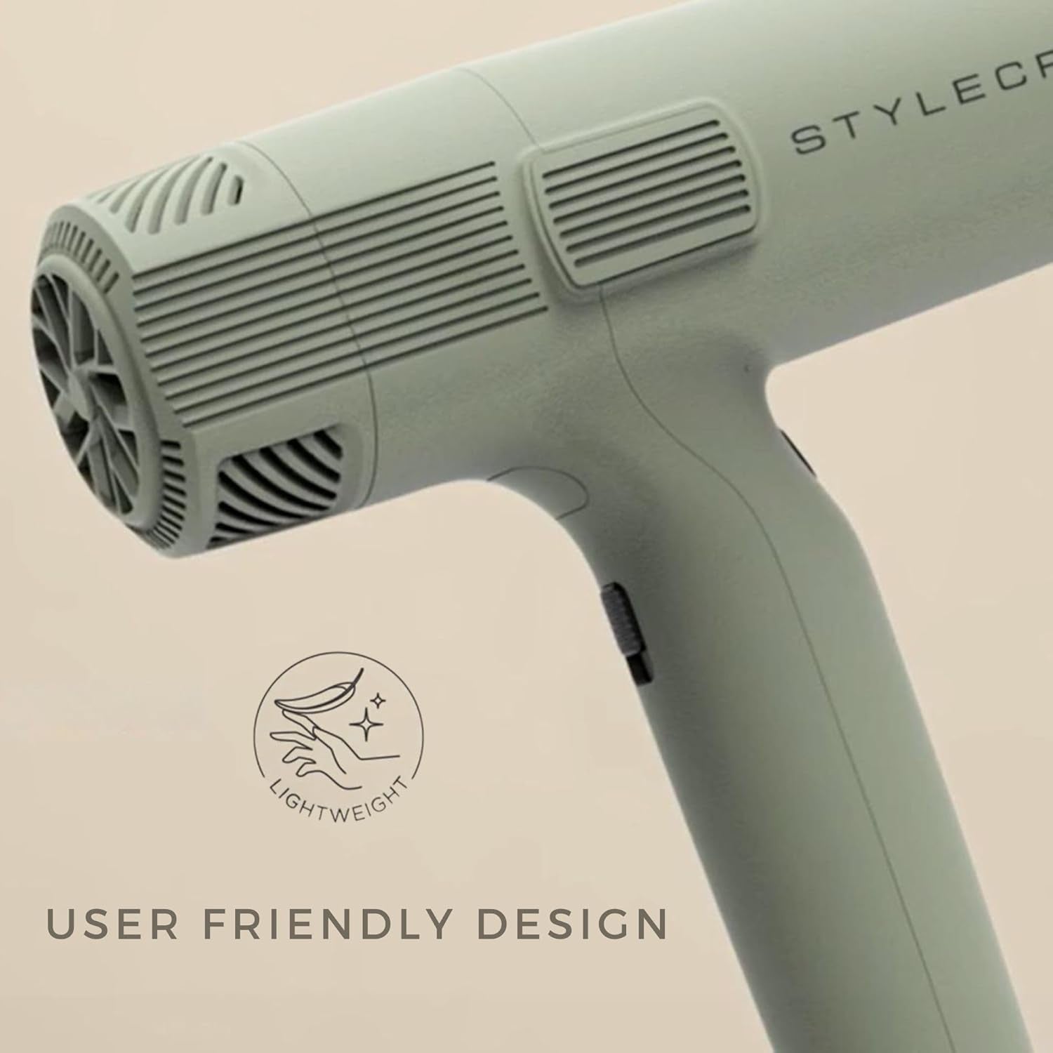 Professional Hair Dryer – Instinct-X with Brushless Motor & Digital Display, Sage Lightweight Blow Dryer, Jetliner X Silver Bullet with Digital Motor – Includes Nozzles & Diffuser
