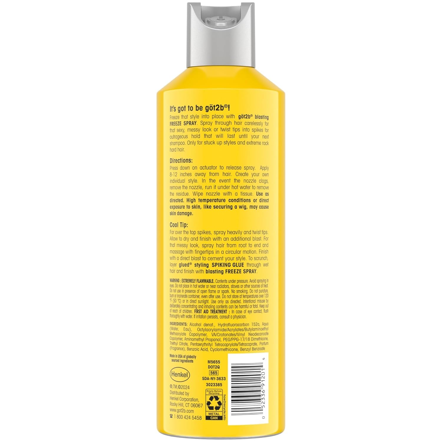 Glued Blasting Freeze Hairspray, 12 Oz, Pack of 2