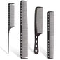 4Pcs/Pack Metal Comb Set Barber Comb Stainless Steel Blending Comb Fine Styling Cutting Comb Flat Top Clipper Comb