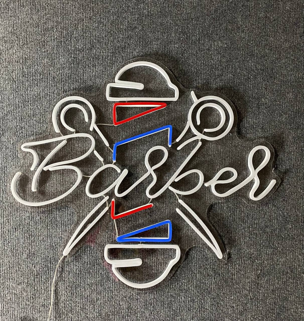 Barber Shop Neon Sign, Hair Salon Acrylic Sign, Barber Sign