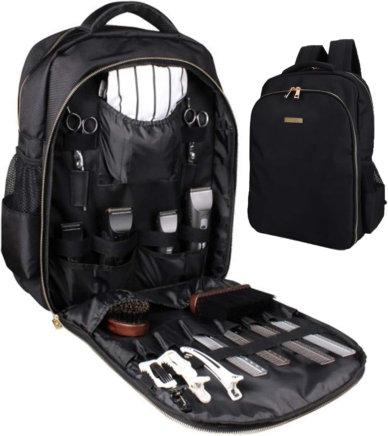 Barber Supplies Bag Organizer for Clippers and Supplies, Portable Clipper Bags and Cases for Men, Cosmetology Bag Hairstylist Clipper Backpack for Barber Accessories Essentials Stuff