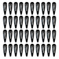 40 Pack Black 2 Inch Barrettes Women Metal Snap Hair Clips Accessories