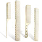 4Pcs/Pack Metal Comb Set Barber Comb Stainless Steel Blending Comb Fine Styling Cutting Comb Flat Top Clipper Comb