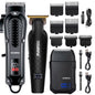 Professional Hair Clipper 3-Piece Set for Men Rechargeable Cordless Barber Clippers for Wet/Dry Hair Cutting