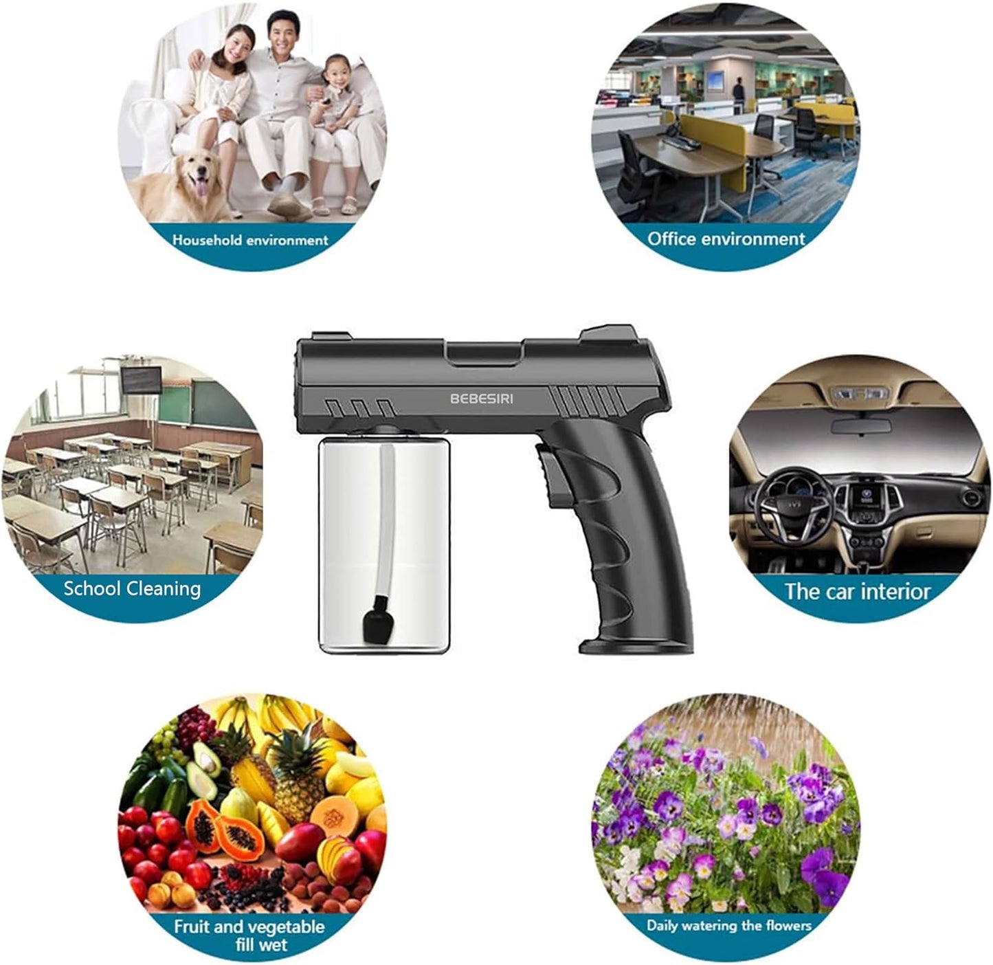 Nano Sprayer, Handheld Household Nano Blue Light Atomizer, Handheld Household Nano Sprayer, Rechargeable Nano Atomizer. It Is Suitable for Watering Plants and Flowers.