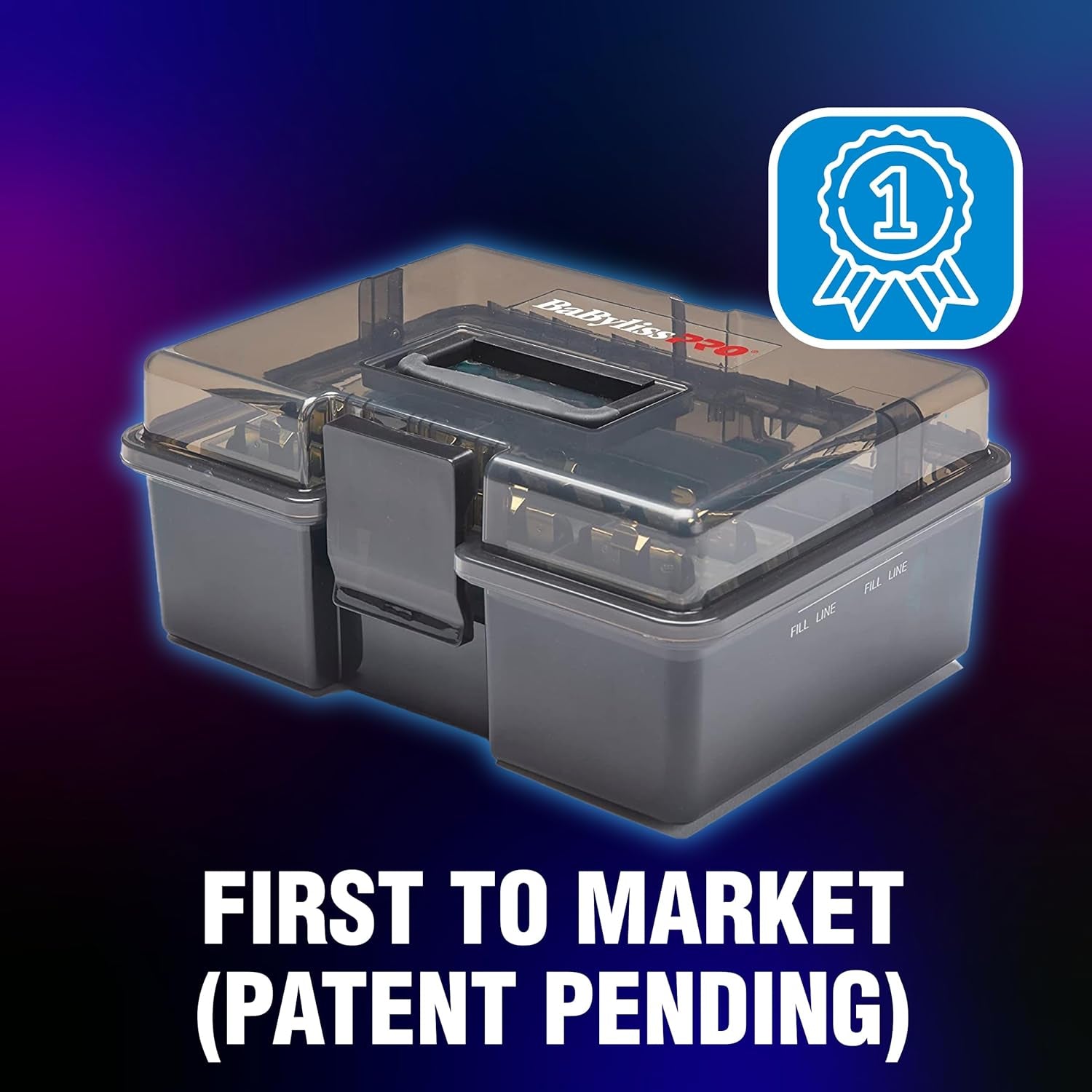 Barbersonic Disinfectant Storage Box for Clipper & Trimmer Blades, Guards and Barber Accessories