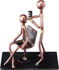 Hairdresser Craft Handmade Figurine – 4.25" L X 4.25" H – Recycled Metal Sculpture & Hand Welded Bronze Finish Art Gift – Barber Shop Decor, Salon Desk Accessories & Hairstylist Appreciation Gifts