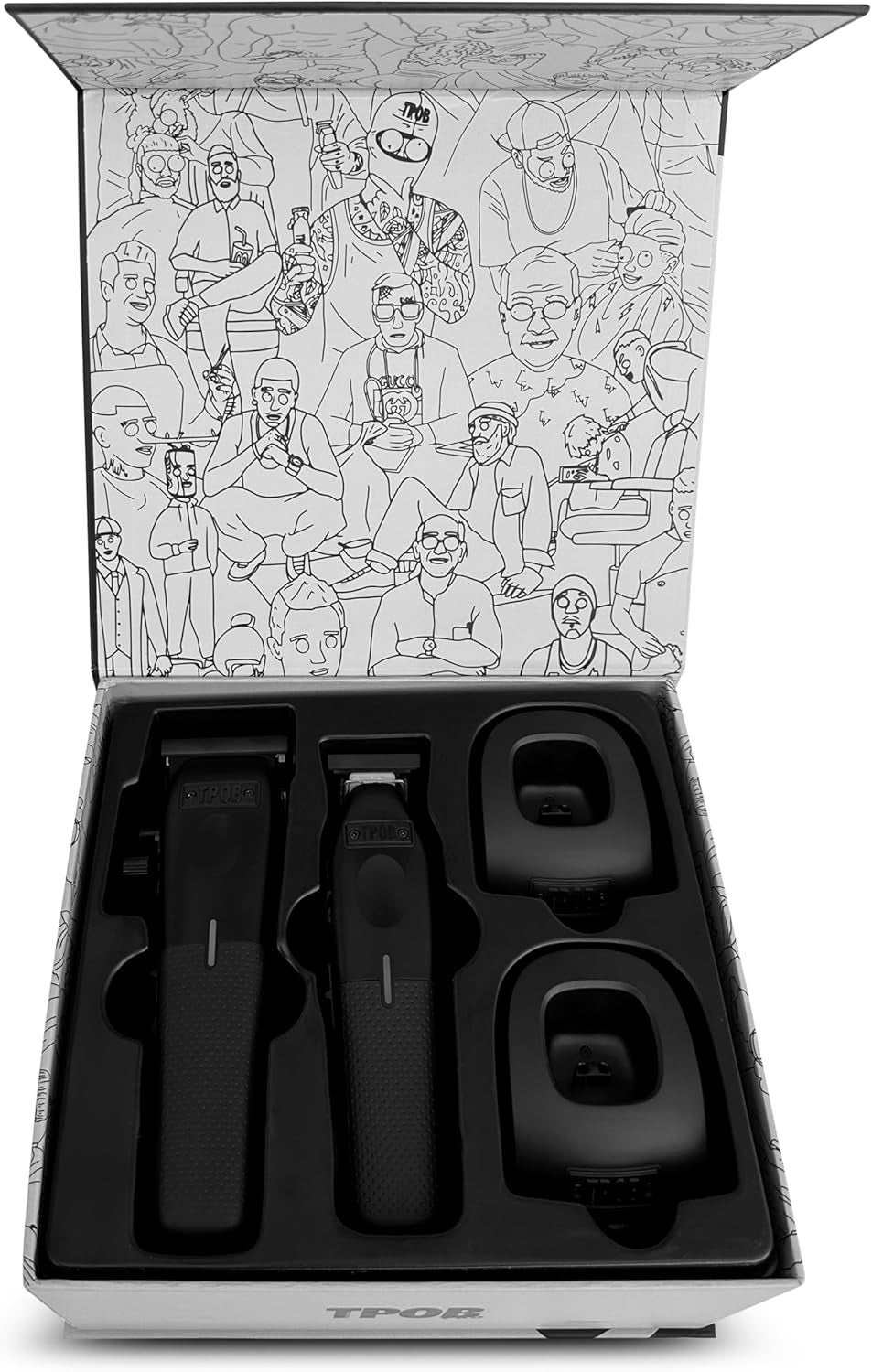 Play Barber Hair Clipper and Trimmer for Men 7500 RPM with Rubber Grips (Blackout 2 Set)