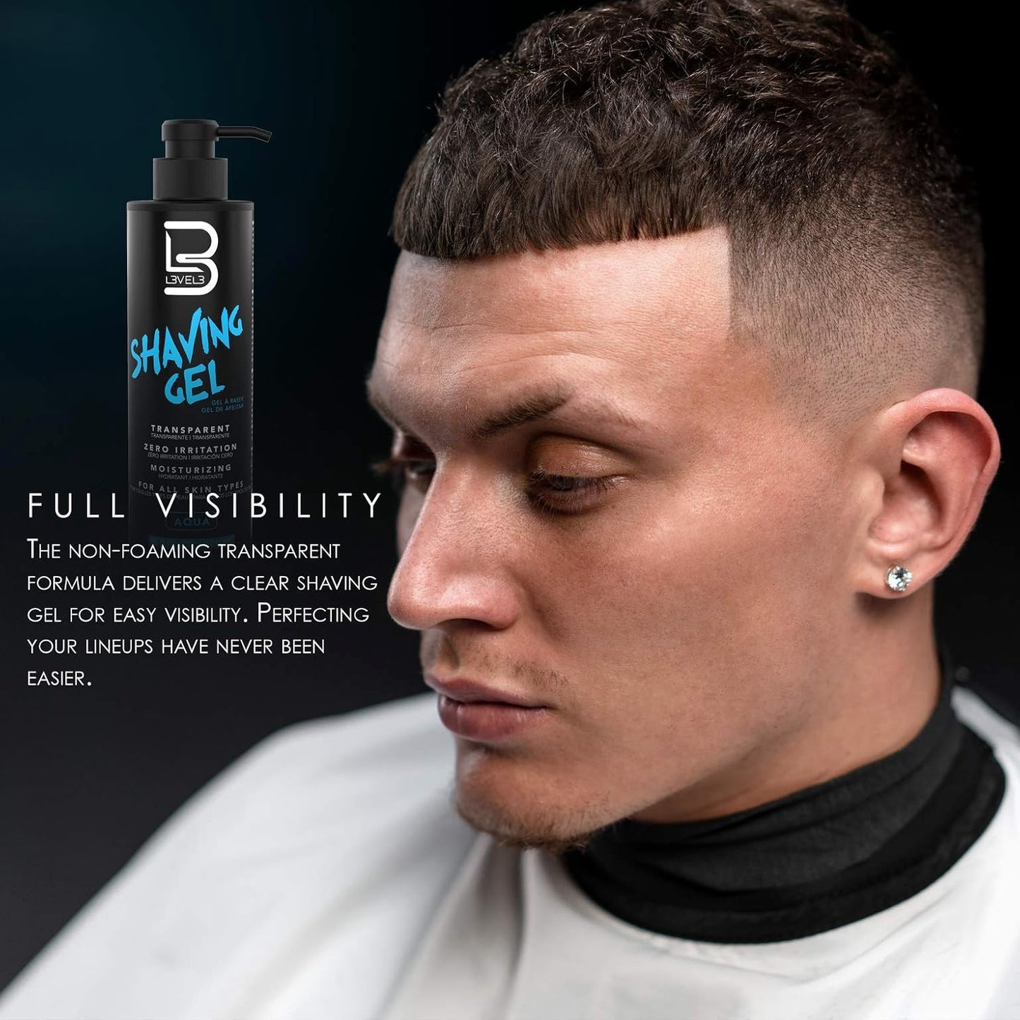 Shaving Gel - Straight Razor Shave Gel - Non-Irritating - Refreshing Smell - No Hot Towel Necessary - Level Three Razor Gel (Aqua)
