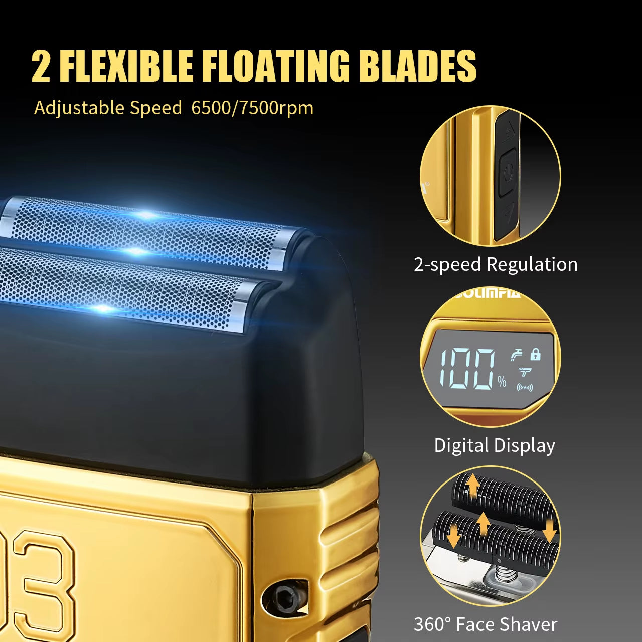 Professional USB-C Barber Clipper Set Master/Slave Dual Motor Digital Display Oil Head & Customizable Fade Haircut Tool
