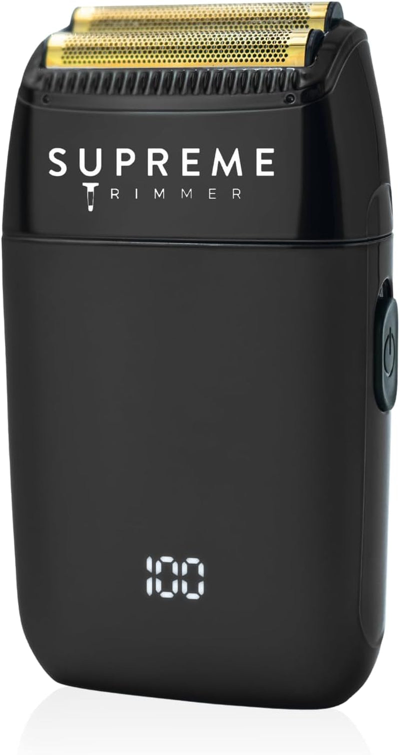 Crunch Lite STF600 | Professional Double Foil Shaver for Men | Cordless & Corded, 60 Min Runtime, Hidden LED Display | Barber Face & Head Finishing Razor