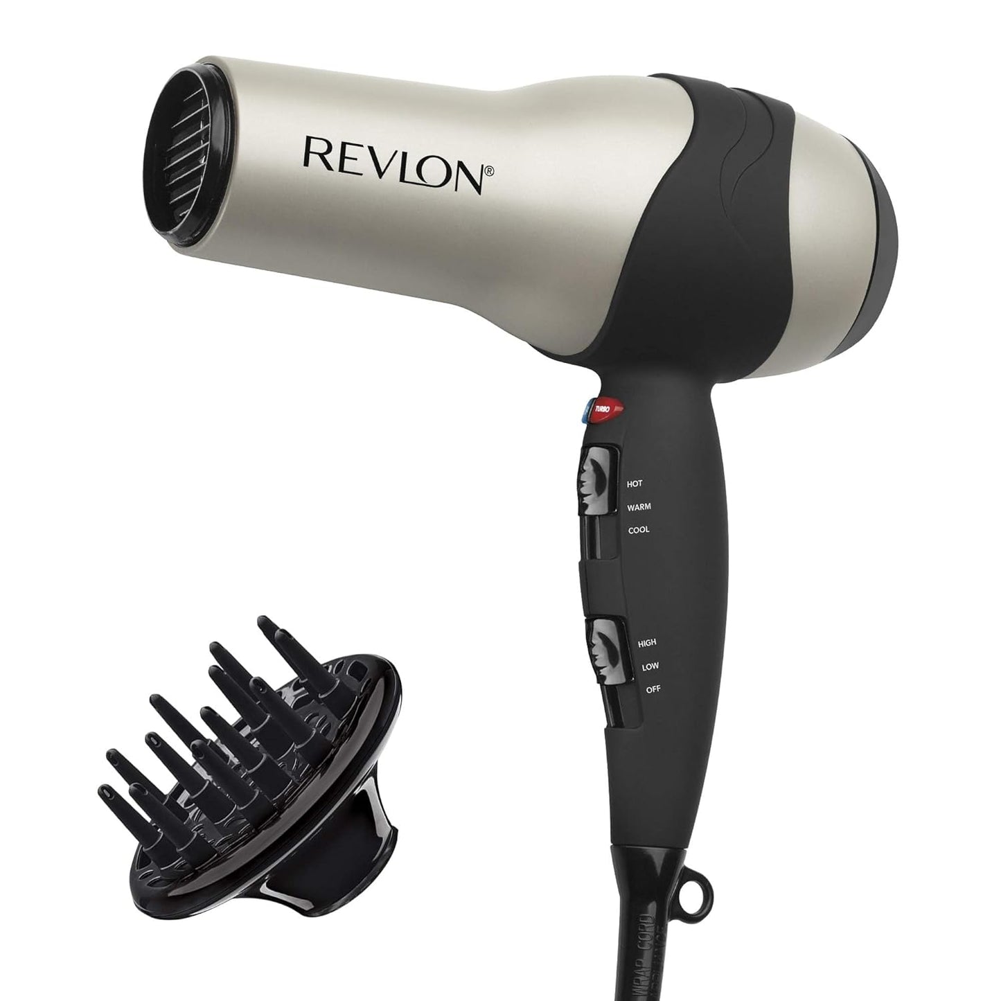 Turbo Hair Dryer | 1875 Watts of Maximum Shine, Fast Dry (Silver)