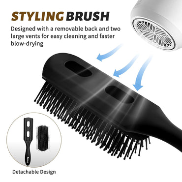 Hair Brush for Women and Men, 4Pcs Paddle Brush Detangling Brush Hair Comb Set for Long Thick Thin Curly Hair, Hairbrush Great on Wet or Dry, No More Tangle